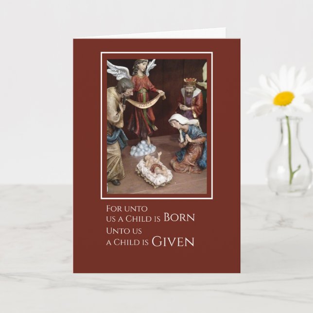 Åt oss Barn Born Church-julkort Kort (Liten växt)