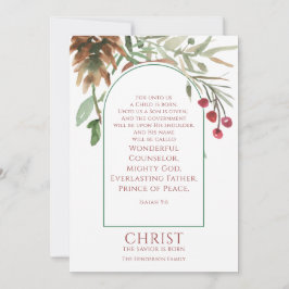 Åt oss ett barn är fött fotomiljen julkort