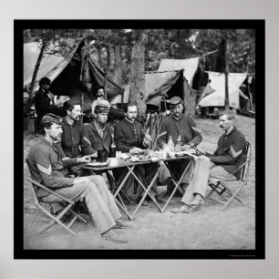 Ät på Camp  i Bealeton, VA 1863 Poster