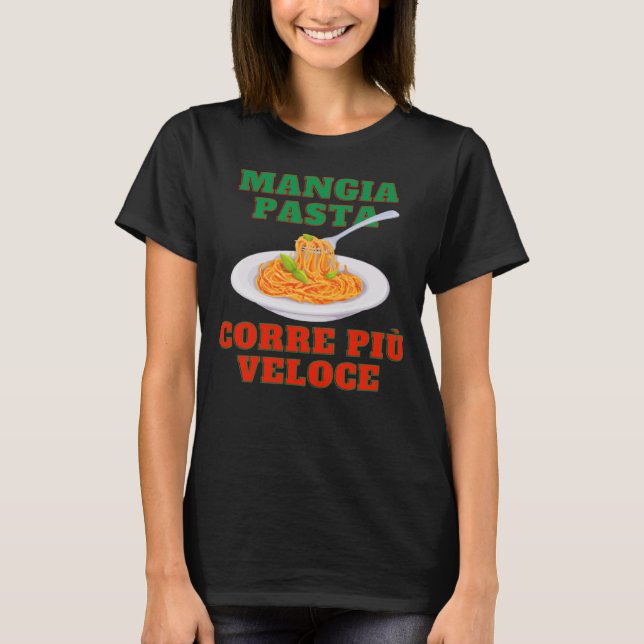 Ät pasta springa snabbare 1 t shirt (Framsida)
