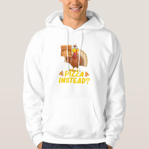 Ät pizza i stället för kalkon på Thanksgiving Hoodie