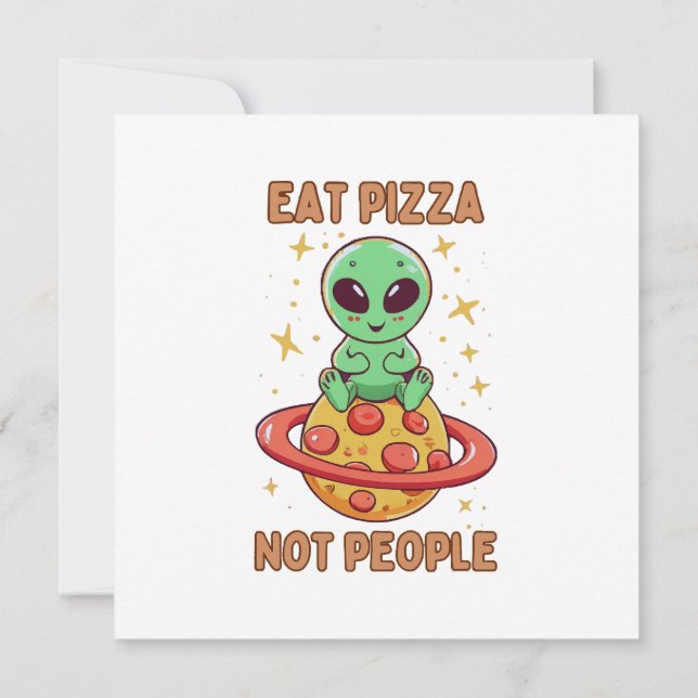 Ät pizza inte människor inbjudningar (Baksida)