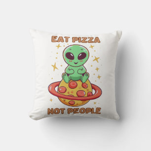 Ät pizza inte människor kudde
