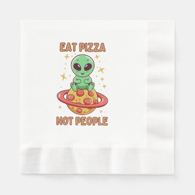 Ät pizza inte människor pappersservett (Framsidan)