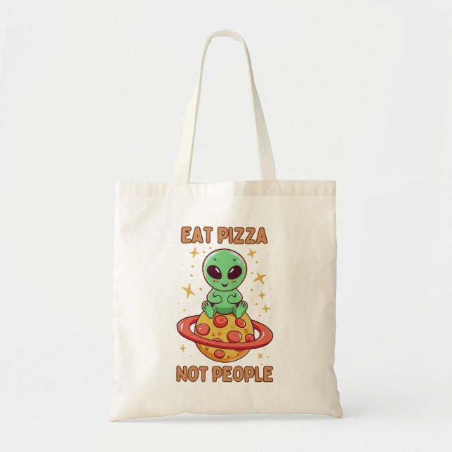 Ät pizza inte människor tygkasse (Framsidan)