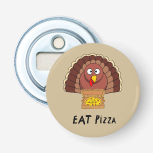 Ät Pizza med Thanksgiving Turkiet Flasköppnare