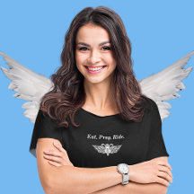 Ät. Pray. Ride, dammotorcykelns t-shirt