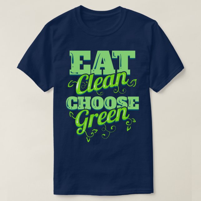 Ät ren och välj Grönt Veggies för vegetariska prod T Shirt (Design framsida)