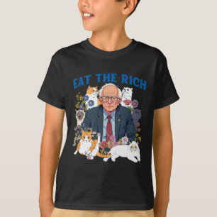 Ät Rik Bernie Sanders Blommigt Cat Resist Agai T Shirt