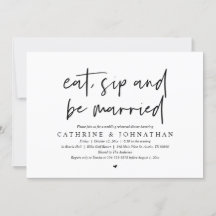 Ät, sip och gift Bröllop Rehearsal Middag