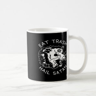 Ät skräp Hälsningar Satan Matchande julpyjamas Xma Kaffemugg
