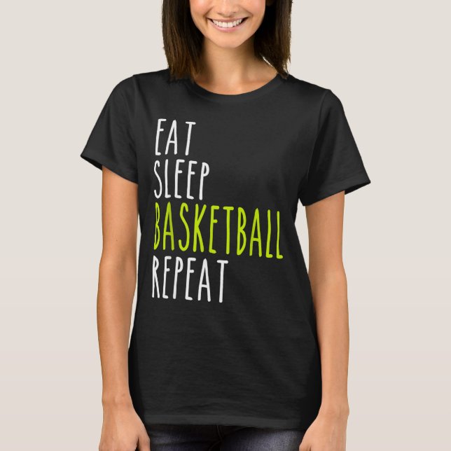 Ät Sla Basball Upprepa T Shirt (Framsida)