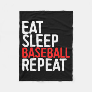 Ät Sla Baseball Repeatsport Spel Present T Shirt  Fleecefilt