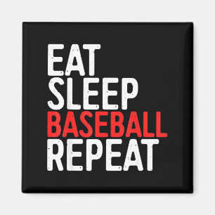 Ät Sla Baseball Repeatsport Spel Present T Tröja Magnet
