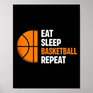 Ät Sla Basketball Upprepa Basketballälskare Tank  Poster