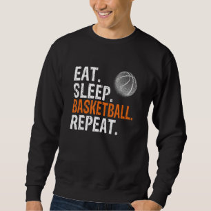 Ät Sla Basketball Upprepa Lång Ärmad Tröja