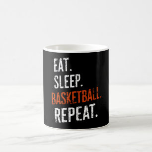 Ät Sla Basketball Upprepa Retro Vintage Kaffemugg