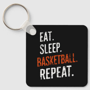 Ät Sla Basketball Upprepa Retro Vintage Nyckelring
