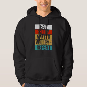 Ät Sla Vatten Volleyboll Upprepa Sport Hoodie