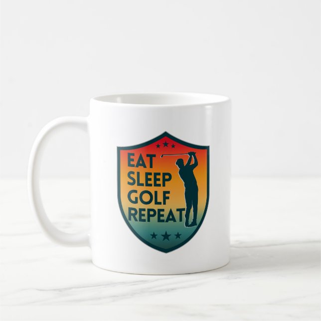 ÄT SLEEP GOLF REPETERAR KAFFEMUGG (Vänster)