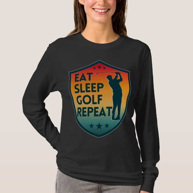 ÄT SLEEP GOLF REPETERAR T SHIRT (Framsida)