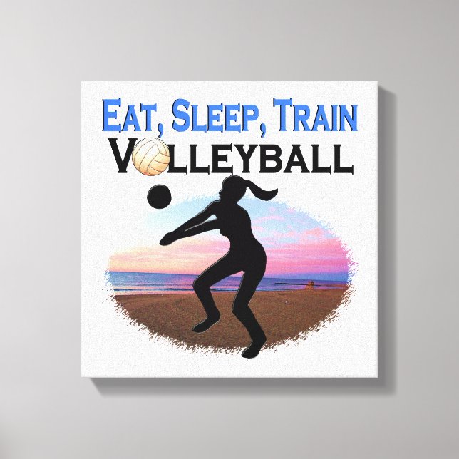 ÄT, SLEEP, TÅG VOLLEYBALL CANVASTRYCK (Framsida)