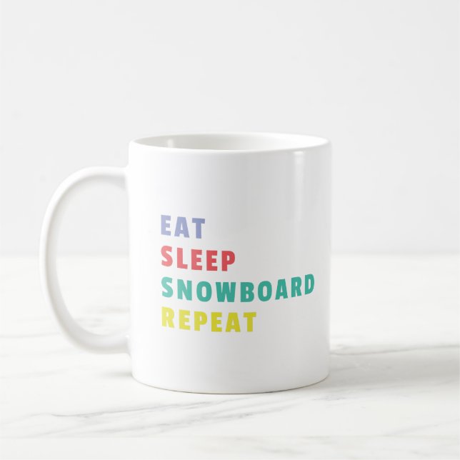 Ät snöpapp Upprepa färgstarkt, fetstil Kaffemugg (Vänster)