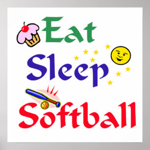 Ät Softball Softball Poster