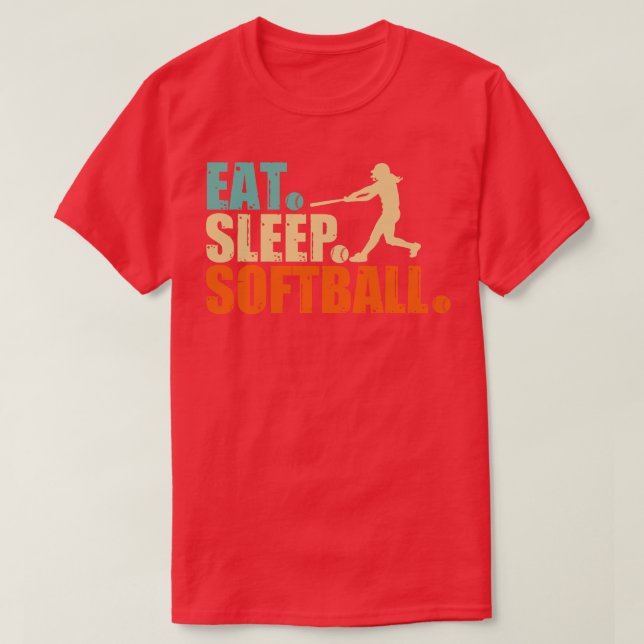 Ät Softball Softball T Shirt (Design framsida)