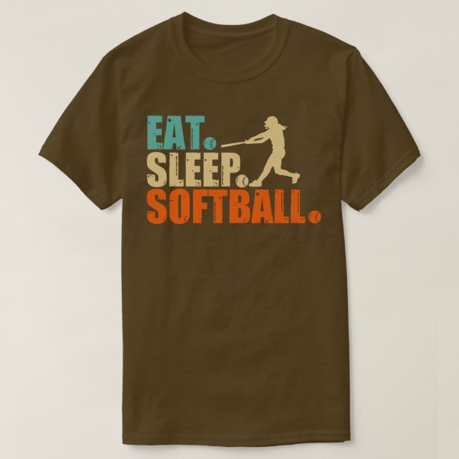 Ät Softball Softball T Shirt (Design framsida)