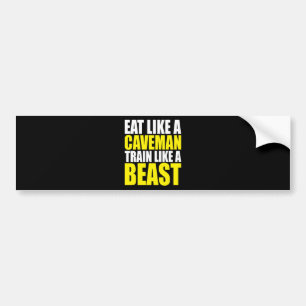 Ät som en Grottman, Tåg som en Beast - träning Bildekal