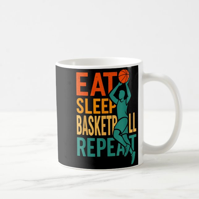 Ät sömn basket repeat  kaffemugg (Höger)