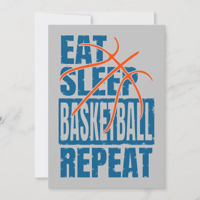 ÄT SÖMN BASKETBOLL UPPREPA INBJUDNINGAR (Framsida)
