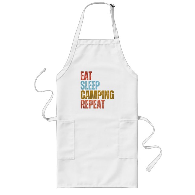 ÄT SÖMN CAMPING UPPREPA  LÅNGT FÖRKLÄDE (Framsidan)