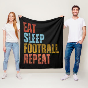 ÄT SÖMN FOTBOLL UPPREPA FLEECEFILT