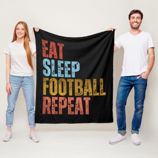 ÄT SÖMN FOTBOLL UPPREPA FLEECEFILT (På plats)