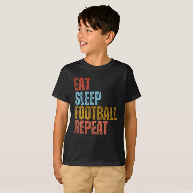 ÄT SÖMN FOTBOLL UPPREPA T SHIRT (Hel framsida)