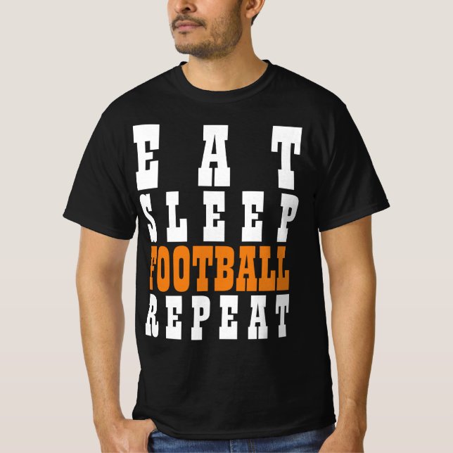 ÄT SÖMN FOTBOLL UPPREPA T SHIRT (Framsida)