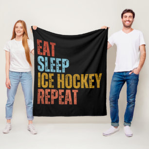 ÄT SÖMN ISHOCKEY UPPREPA FLEECEFILT
