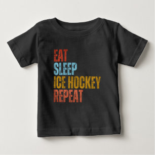 ÄT SÖMN ISHOCKEY UPPREPA T SHIRT