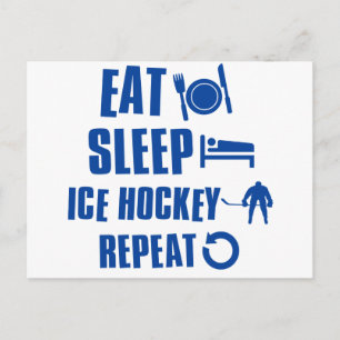 Ät sömn Ishockey Vykort