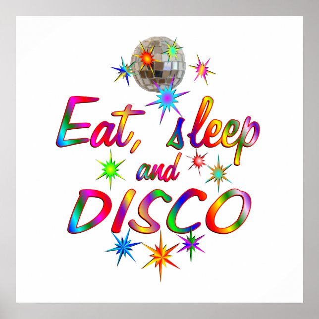 Ät, sömn och disco poster (Framsidan)