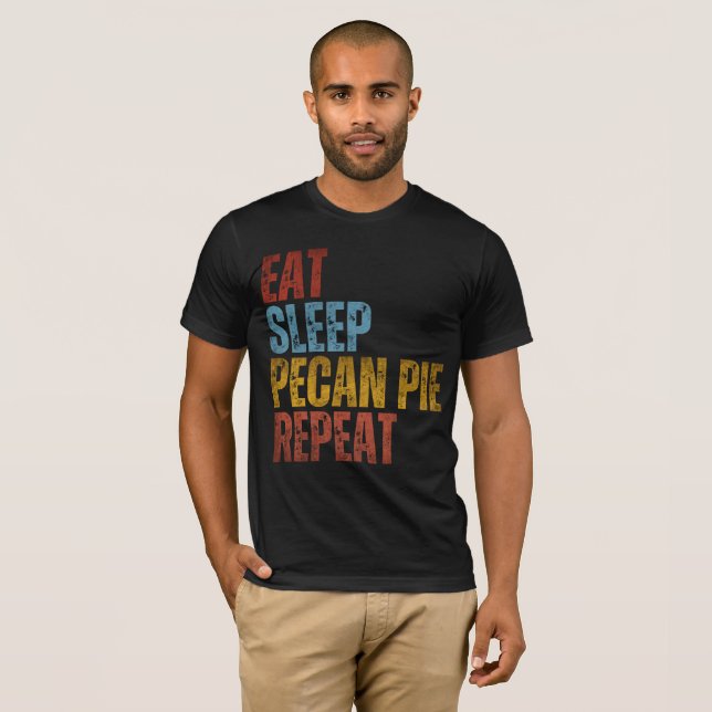 ÄT SÖMN PECANNPIROTT REPETERAR T SHIRT (Hel framsida)