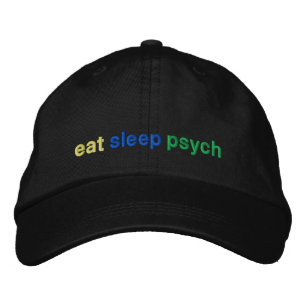 ät, sömn, psyk broderad keps