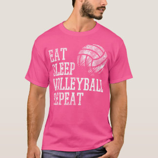 Ät Sömn Volleyball Repeat Funny Player Manar Kvinn T Shirt