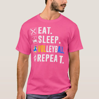 Ät sömn Volleyball Repeat Funny Volleyball Playe T Shirt