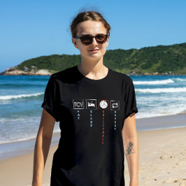 Ät, sömn, volleyboll, upprepa T-Shirt