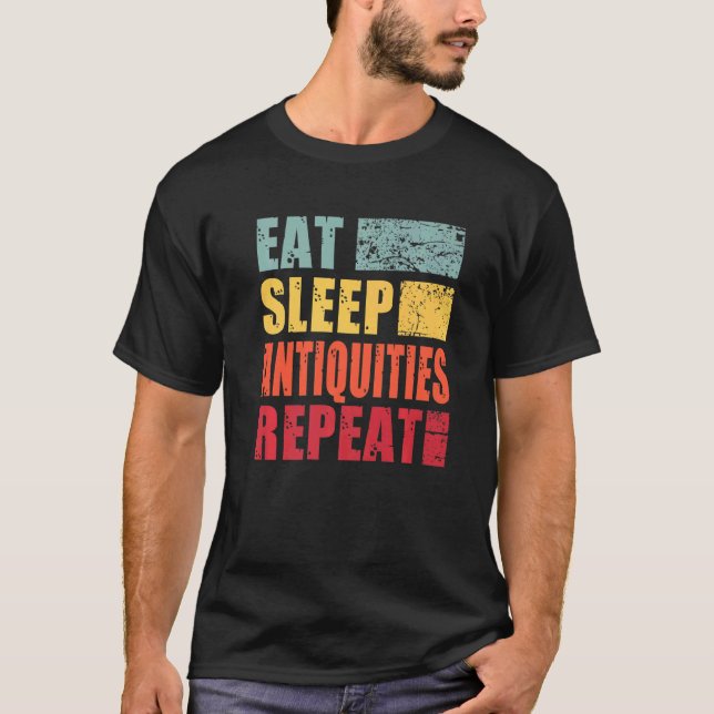 Ät sömnantikviteter Upprepa T Shirt (Framsida)