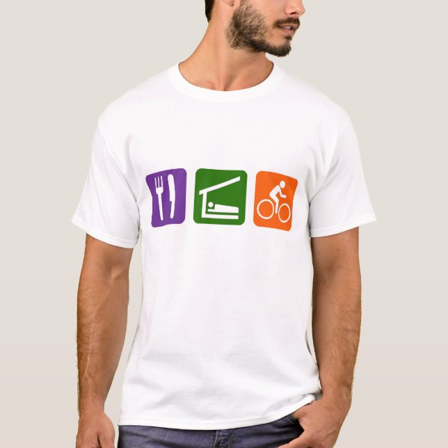 Ät sömnbikning tee shirt (Framsida)