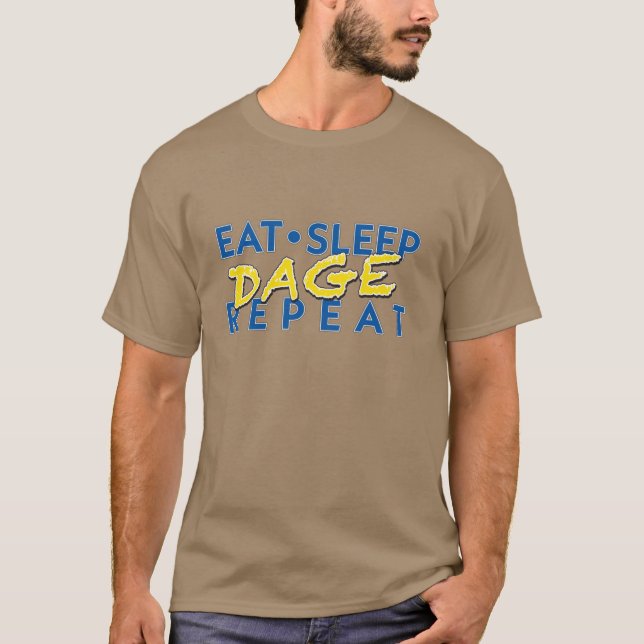 Ät sömndos och REPEAT Oversifierad T Shirt (Framsida)
